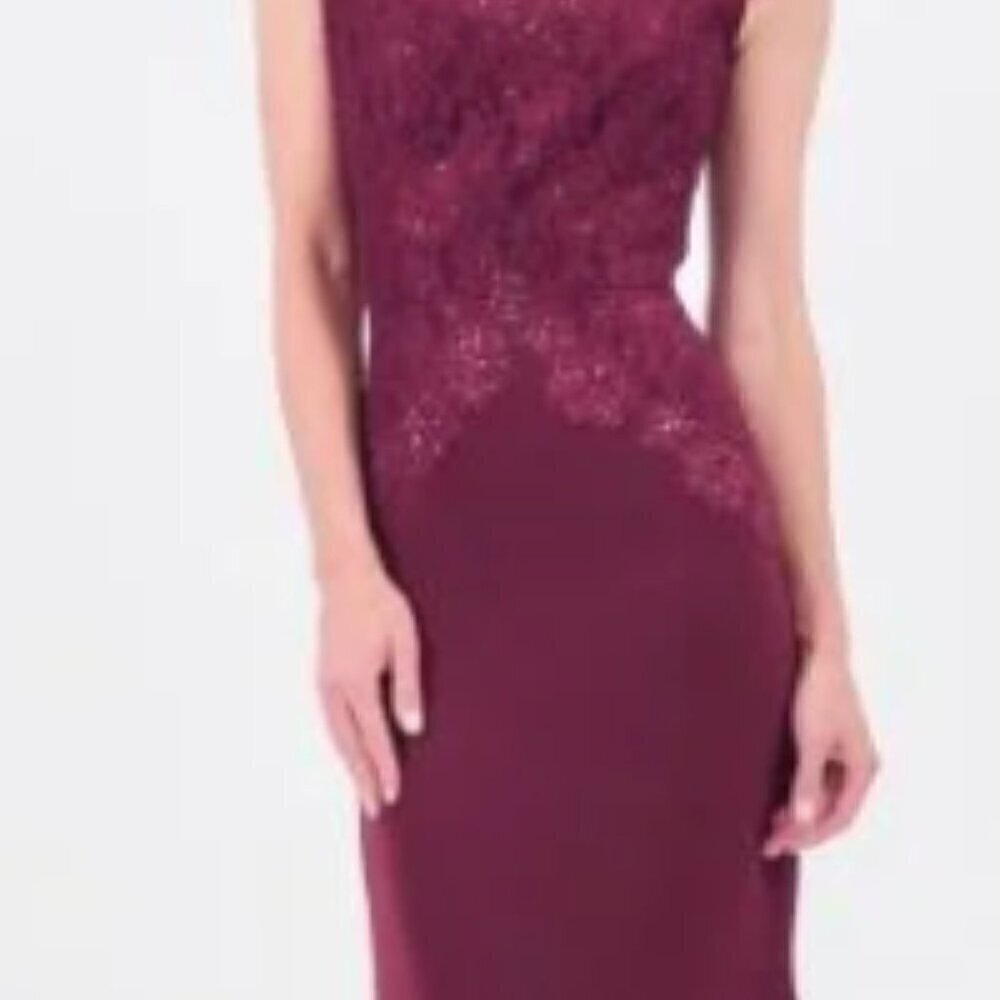 Ideas by Barbara Mother of the Bride Evening Dress Eggplant 8676 Size XL NWT - Picture 3 of 14